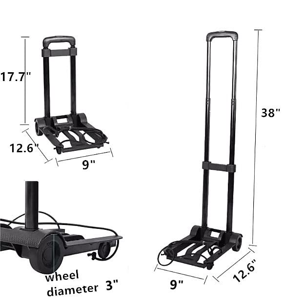 Lightweight Folding Luggage Cart with Wheels