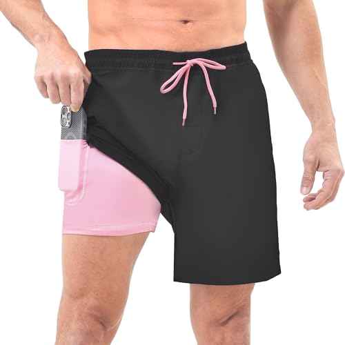 Ipletix Mens Swim Trunks with Compression Liner