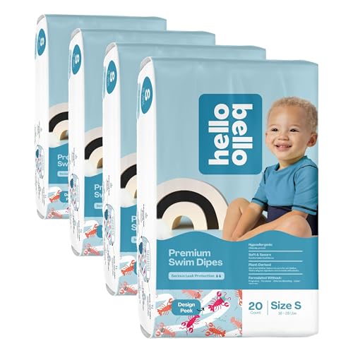 4 Pack Hello Bello Swim Diapers, 20 Count Each
