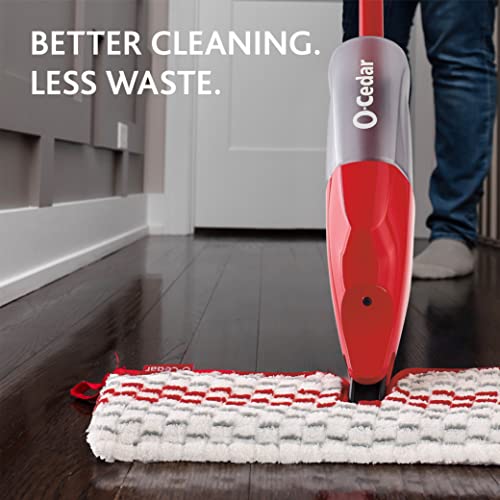 O-Cedar ProMist MAX Spray Mop, PMM with 3 Extra Refills, Red