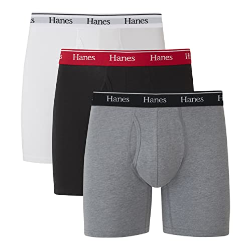3 Pack Hanes Men's Stretch Cotton Boxer Briefs