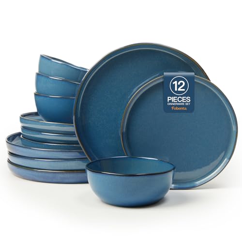 12 Piece Ceramic Dinnerware Set Plates and Bowls
