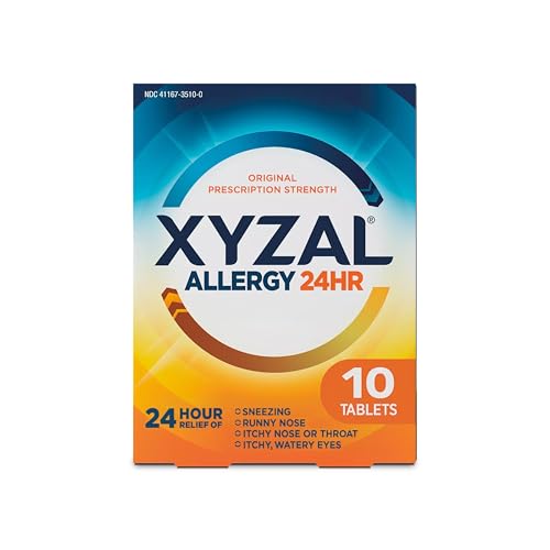 10 Count Xyzal 24 Hour Allergy Relief Tablets