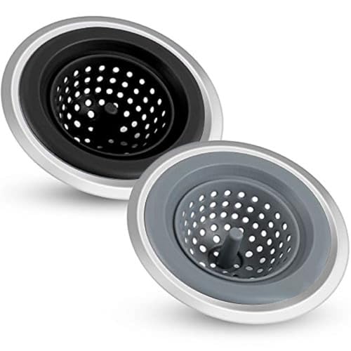 2 Pack Kitchen Sink Strainer and Stopper 4.5 Inch