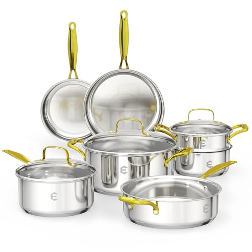 26-Piece Tri-Ply Stainless Steel Cookware Set
