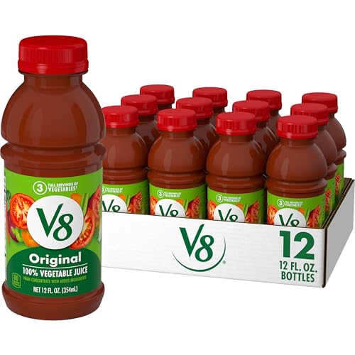 12 Pack V8 Original 100% Vegetable Juice 12oz Bottles