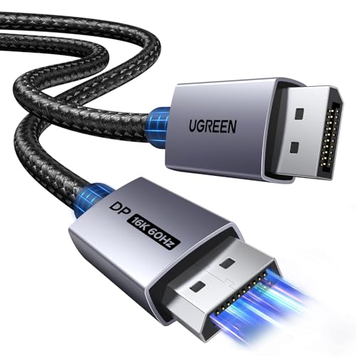 UGREEN 80Gbps 16K DisplayPort 2.1 Cable 6.6FT