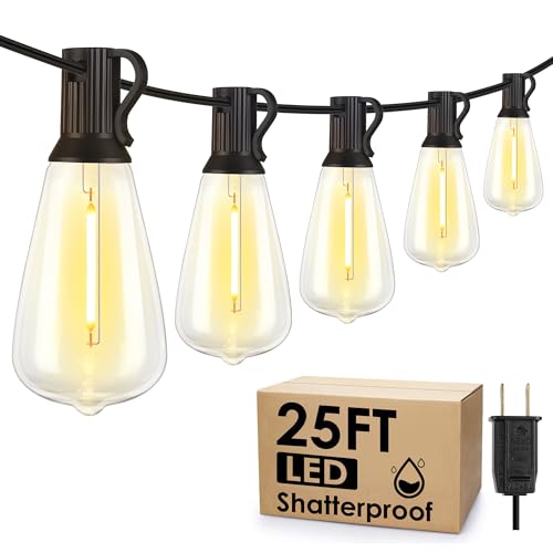 25FT Dimmable LED Outdoor String Lights