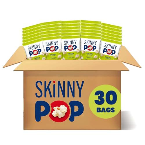 30 Pack SkinnyPop Original Popcorn Dairy-Free Snack Bags