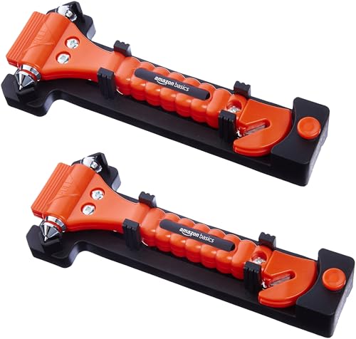 2 Pack Amazon Basics Car Window Breaker Seatbelt Cutter