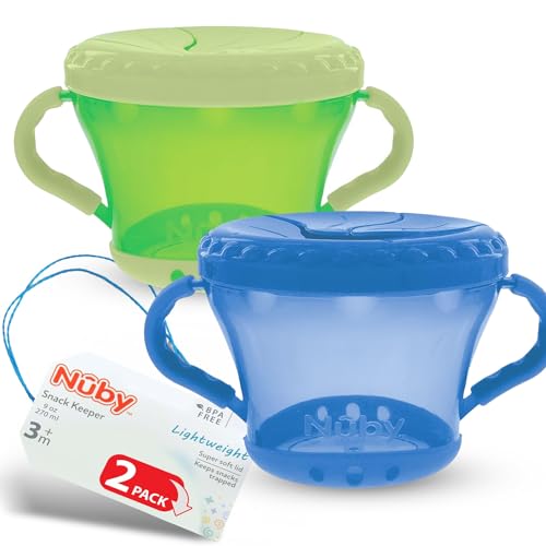 2 Pack Nuby Snack Keeper Containers for Toddlers