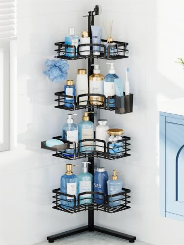 HapiRm Adjustable 4-Tier Corner Shower Caddy Stand