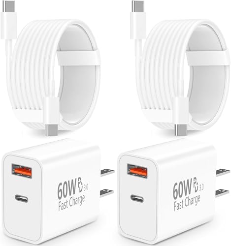4 Pack 60W USB-C Fast Charger with Cables