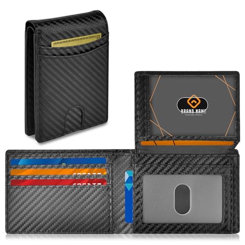 Men's Anti-Theft Slim Carbon Fiber Wallet Clip