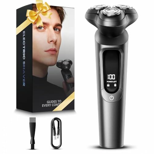 Waterproof Rechargeable Electric Shaver with Pop-Up Trimmer