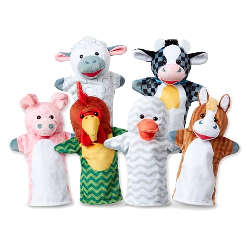 6 Pack Melissa & Doug Farm Animal Hand Puppets