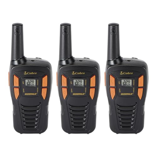 3 Pack Cobra Rechargeable Long Range Walkie Talkies