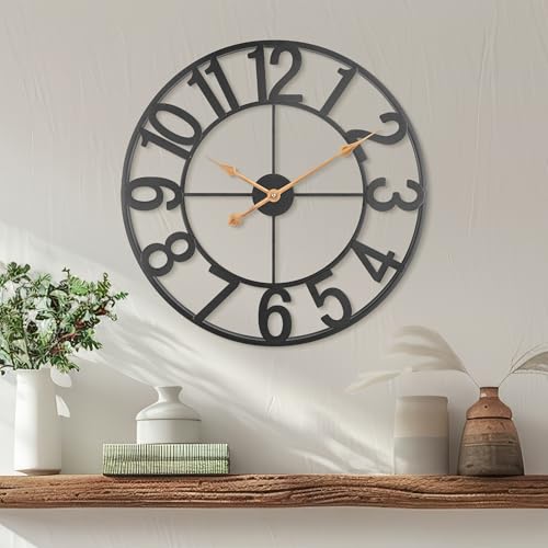 14 Inch Silent Modern Wall Clock Battery Operated