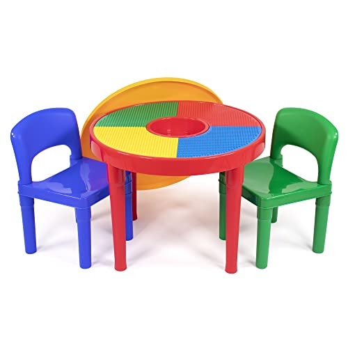 Kids 2-in-1 Building Block Activity Table Set