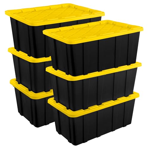 6 Pack Sterilite 27 Gallon Heavy Duty Storage Totes