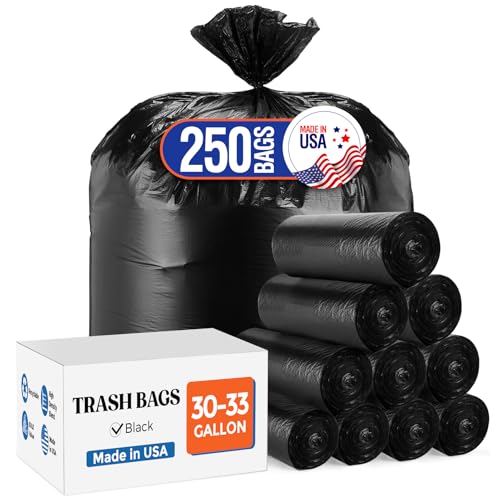 250 Count Medium Duty 30-33 Gallon Trash Bags