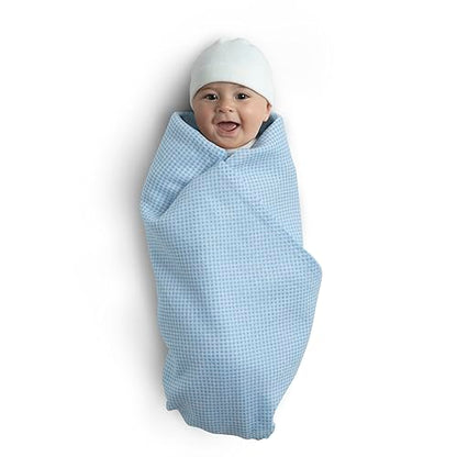 Delta Children 100% Cotton Muslin Baby Receiving Blankets for Girls and Boys – 47x47 Inches (Pack of 4), Blue Botanicals