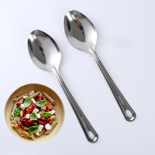 2 Pack Large Stainless Steel Serving Spoons Set