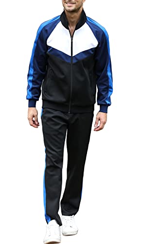 Athletic Long Sleeve Tracksuit Jacket and Pants Set