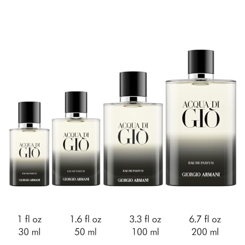 Armani Beauty – Acqua di Giò – Eau de Parfum – Cologne for Men – Fresh & Powerful Men’s Fragrance – Mandarin, Lavender, Patchouli Notes - 6.7 Fl Oz
