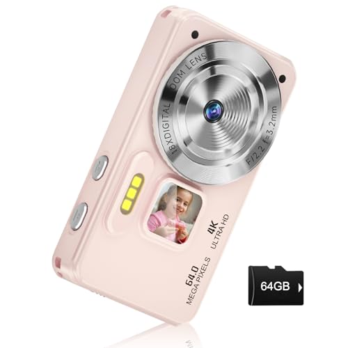 4K 64MP Autofocus Point and Shoot Digital Camera
