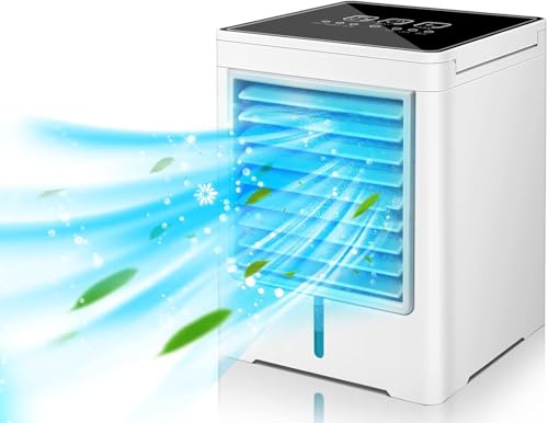 Portable Evaporative Air Cooler, Mini Desktop Cooling Fan