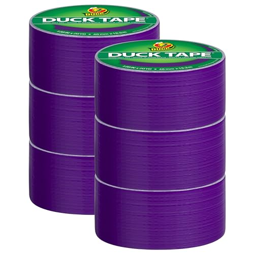 6 Pack Duck Brand Colored Duct Tape Rolls