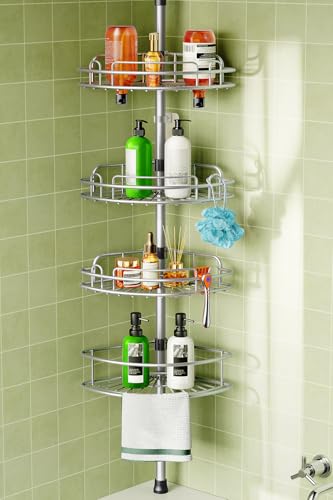 Adjustable Tension Pole Corner Shower Caddy Organizer