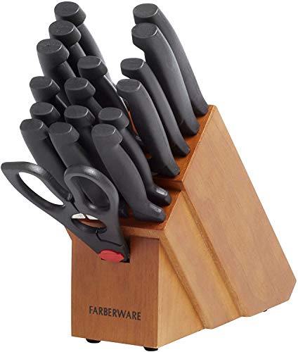 18 Piece Farberware Stainless Steel Knife Block Set