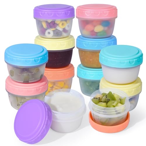 12 Pack Small Leakproof Salad Dressing Containers