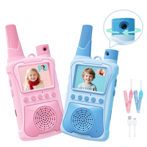 2 Pack Kids Rechargeable Video Walkie Talkies