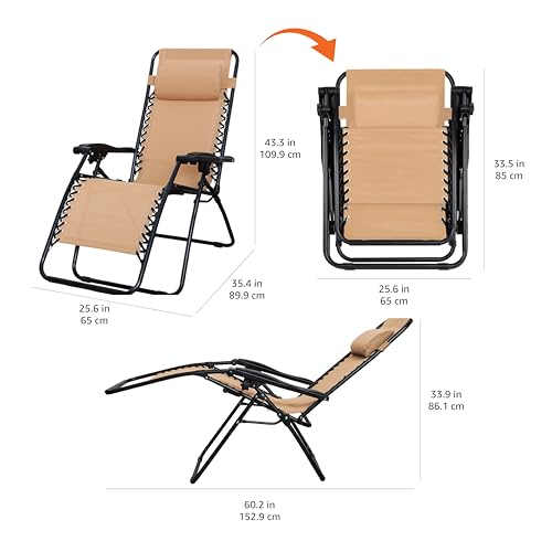 Zero Gravity Lounge Chair with Pillow by Amazon Basics
