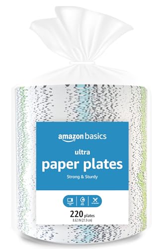 880 Count Amazon Basics Disposable Paper Plates