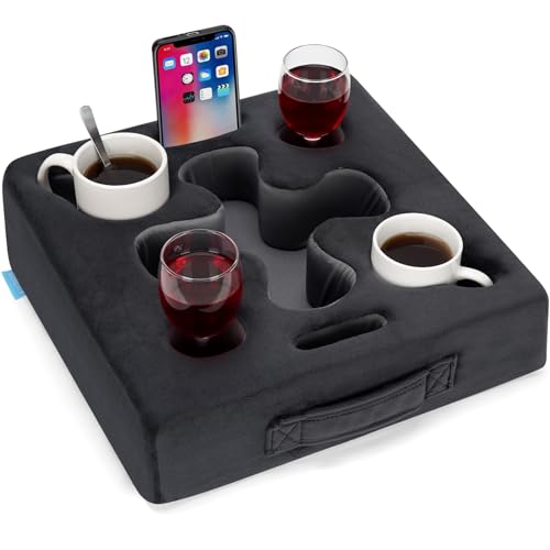 Couch Cup Holder Pillow Tray Caddy