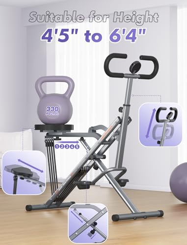 Squat Machine with Resistance Bands for Home Gym