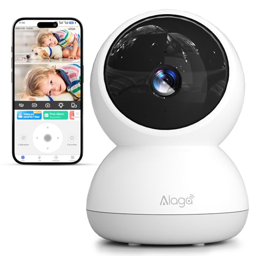 Indoor 3K Security Camera, 360° Pan/Tilt, WiFi