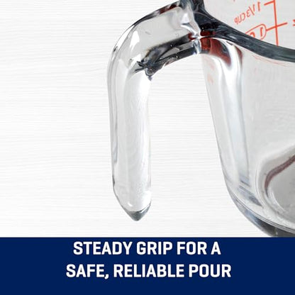 Anchor Hocking Glass Measuring Cups, 4 Piece Set (5 Ounce, 1 Cup, 2 Cup, 4 Cup liquid measuring cups)
