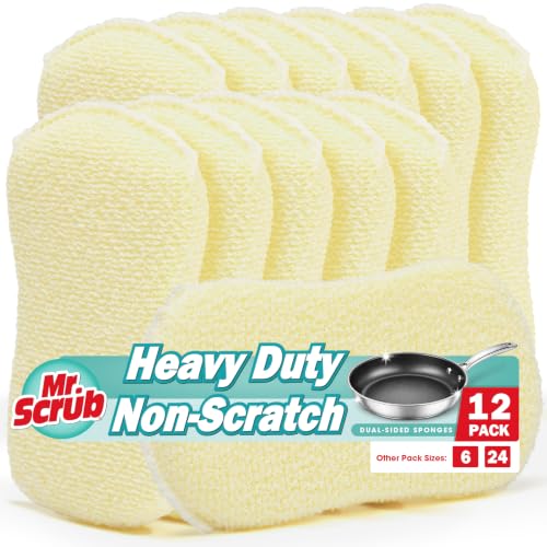 12 Pack Non-Scratch Odor-Resistant Kitchen Sponges