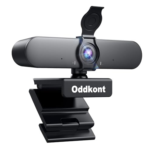 1080P HD Webcam with Microphone and Privacy Cover
