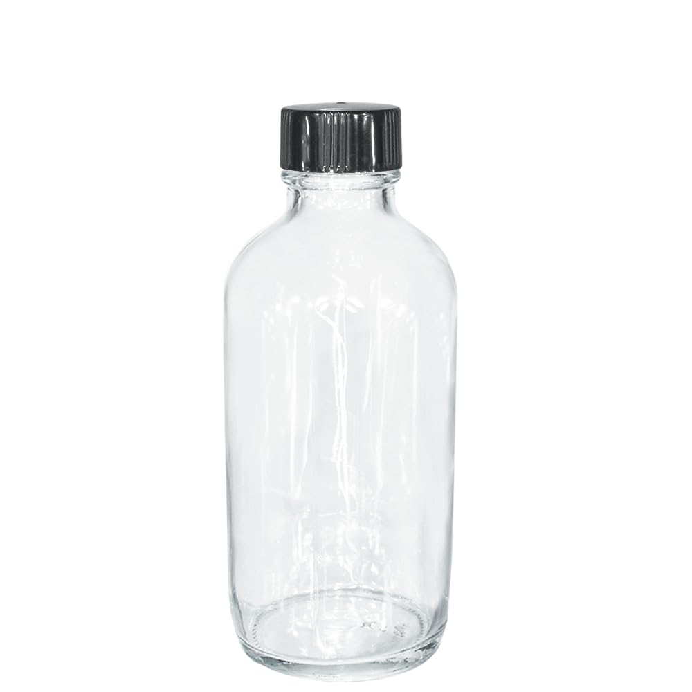 4 oz Clear Boston Round Bottles - Pack of 24