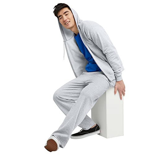Hanes Men's Full-Zip Eco-Smart Hoodie, ash, Large