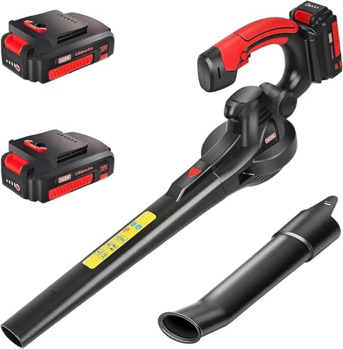 20V Cordless Leaf Blower with 2 Batteries