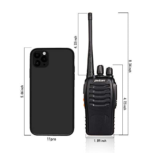2 Pack pxton Rechargeable Walkie Talkies with Earpieces