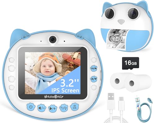 Kids Instant Print Camera with 16GB SD Card