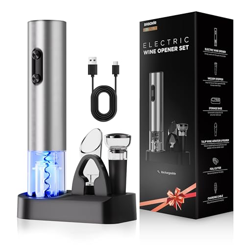 6-in-1 Electric Wine Opener Gift Set with Accessories